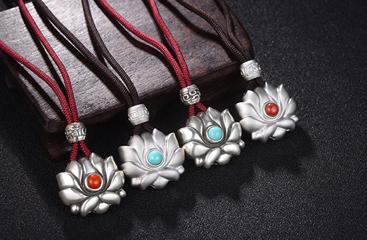 寶相花鑲嵌吊墜